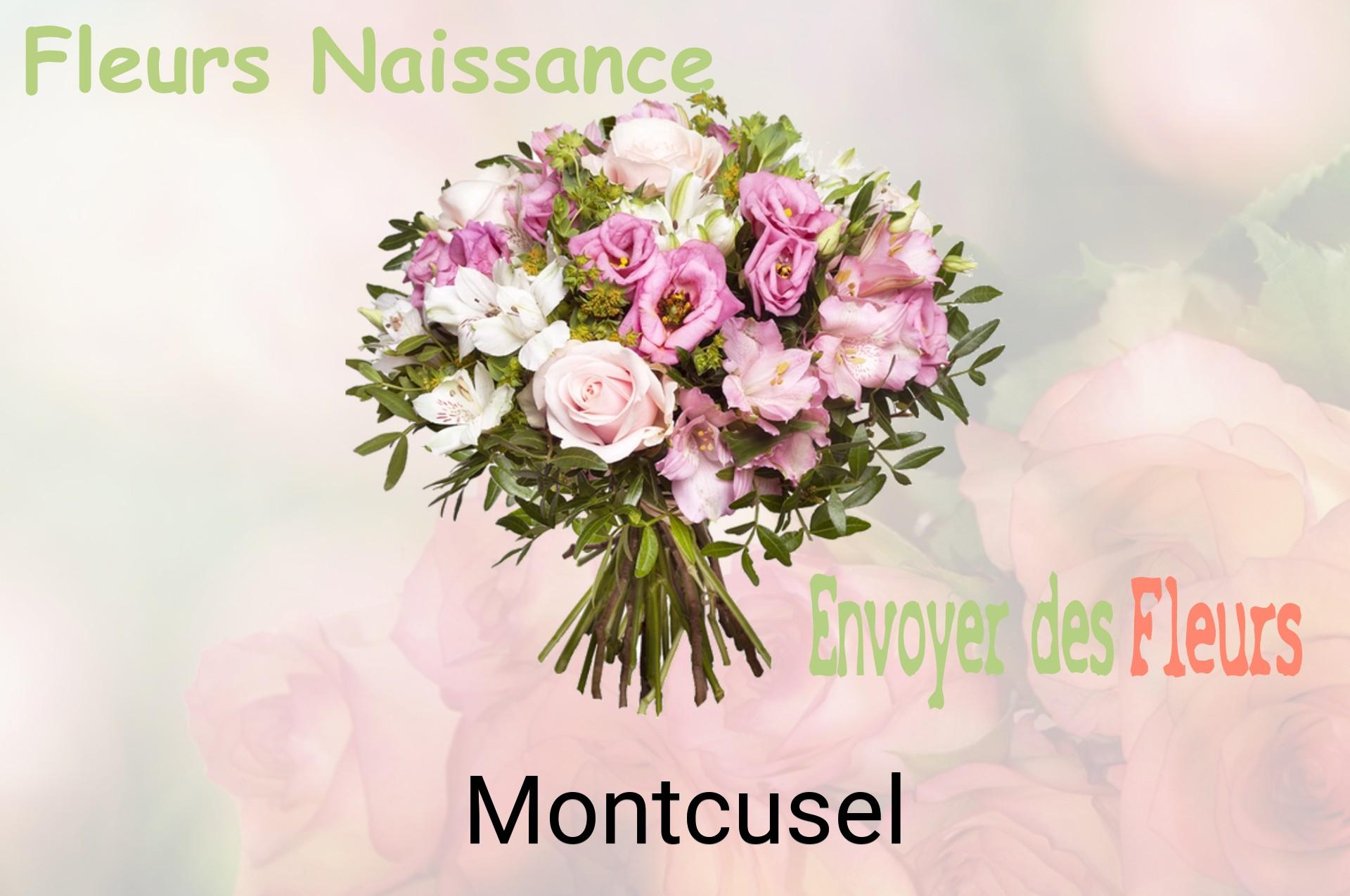 Bouquet de fleurs de naissance livré à Montcusel